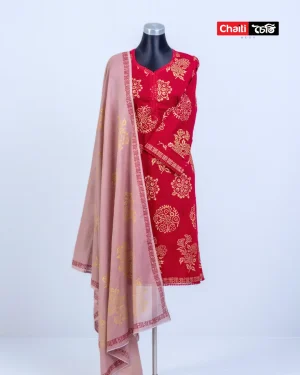 Chaiti Premium Pure Cotton Ready Three Piece