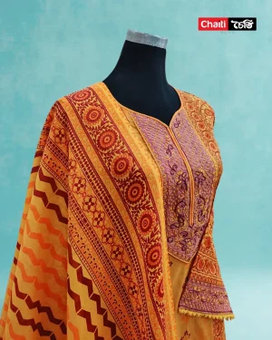 Chaiti Premium Cotton Three Piece