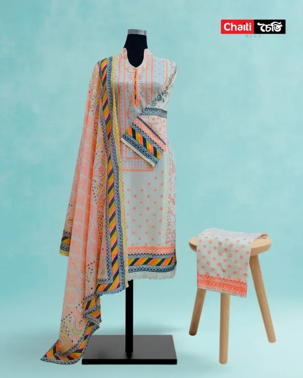 Chaiti Premium Cotton Three Piece