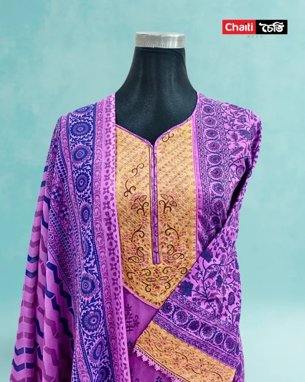 Chaiti Premium Cotton Three Piece