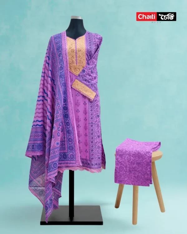Chaiti Premium Cotton Three Piece