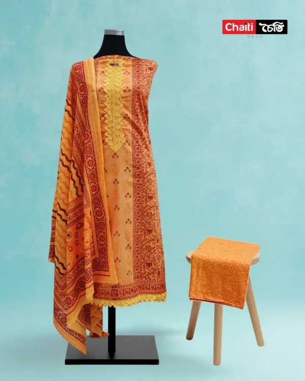Chaiti Pure Cotton Three Piece
