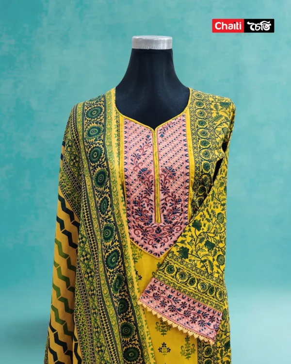 Chaiti Premium Cotton Three Piece