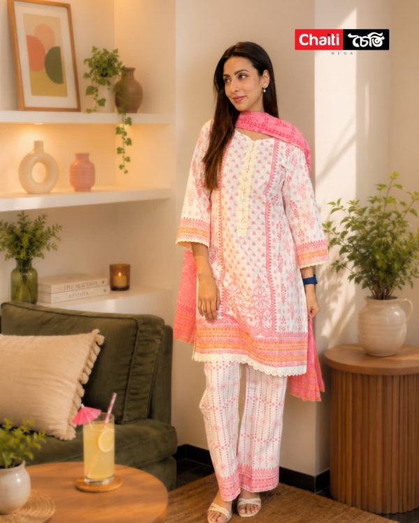 Chaiti Premium Cotton Three Piece