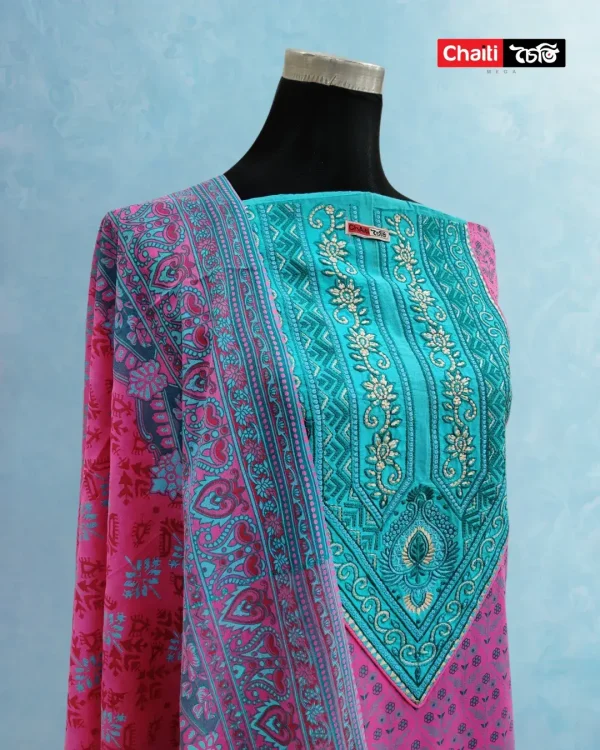 271 Chaiti Pure Cotton Three Piece