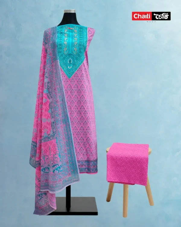 273 Chaiti Pure Cotton Three Piece
