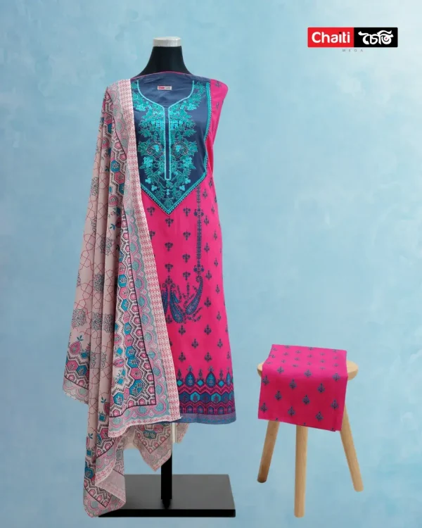 294 Chaiti Pure Cotton Three Piece