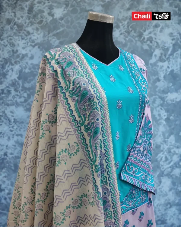Chaiti Premium Cotton Three Piece