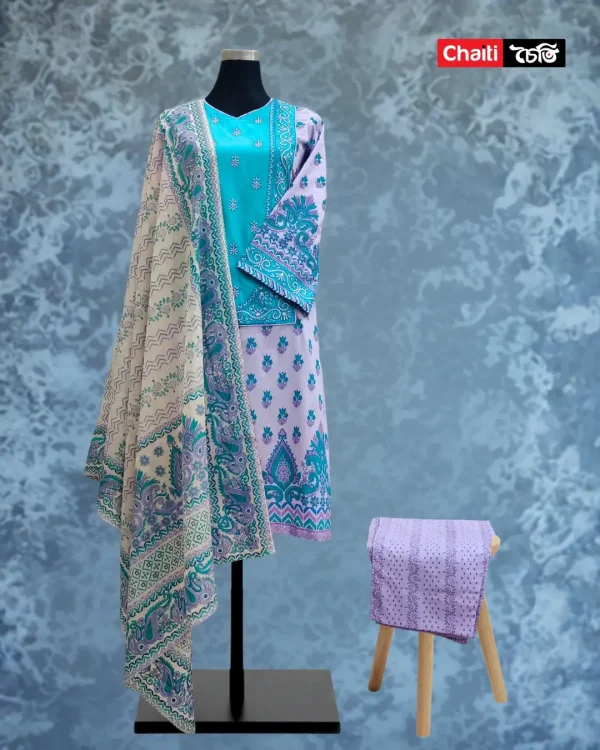 Chaiti Premium Cotton Three Piece
