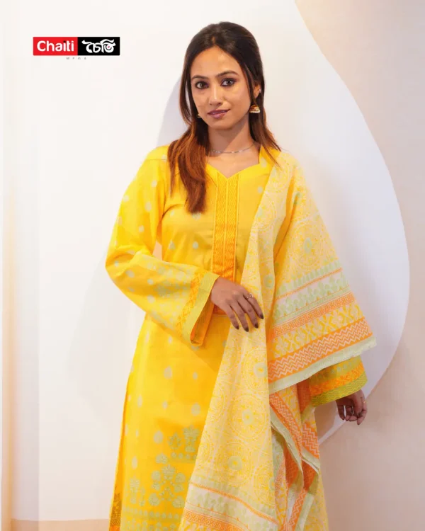 378 Chaiti Pure Cotton Three Piece