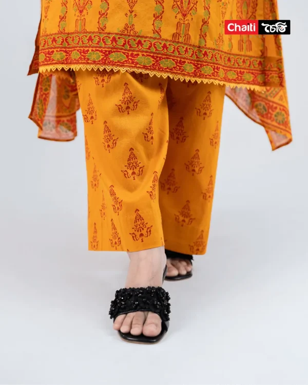 387 Chaiti Pure Cotton Three Piece