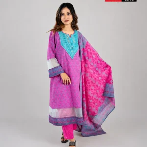 Chaiti Pure Cotton Three Piece