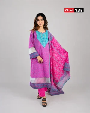 Chaiti Pure Cotton Three Piece