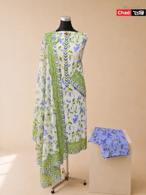 Chaiti Pure Cotton Three Piece