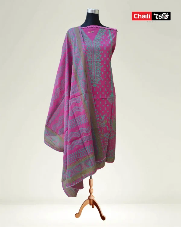 414 Chaiti Pure Cotton Three Piece
