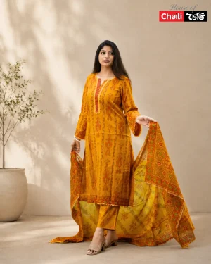 Chaiti Pure Cotton Three Piece