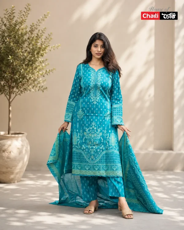 Chaiti Pure Cotton Three Piece