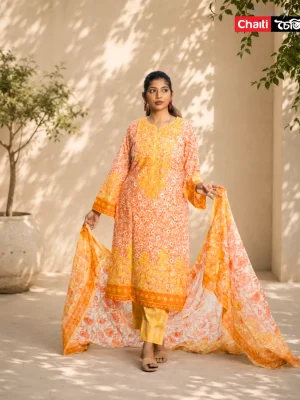 Chaiti Pure Cotton Three Piece