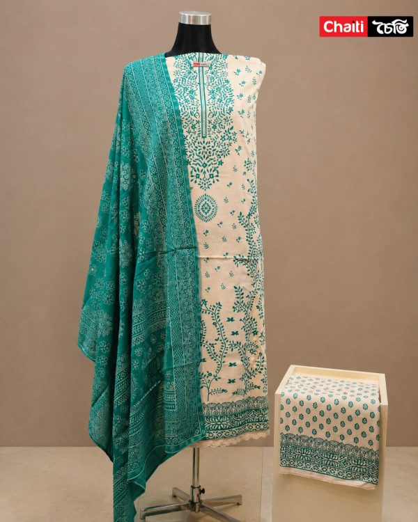 Chaiti Premium Cotton Three Piece