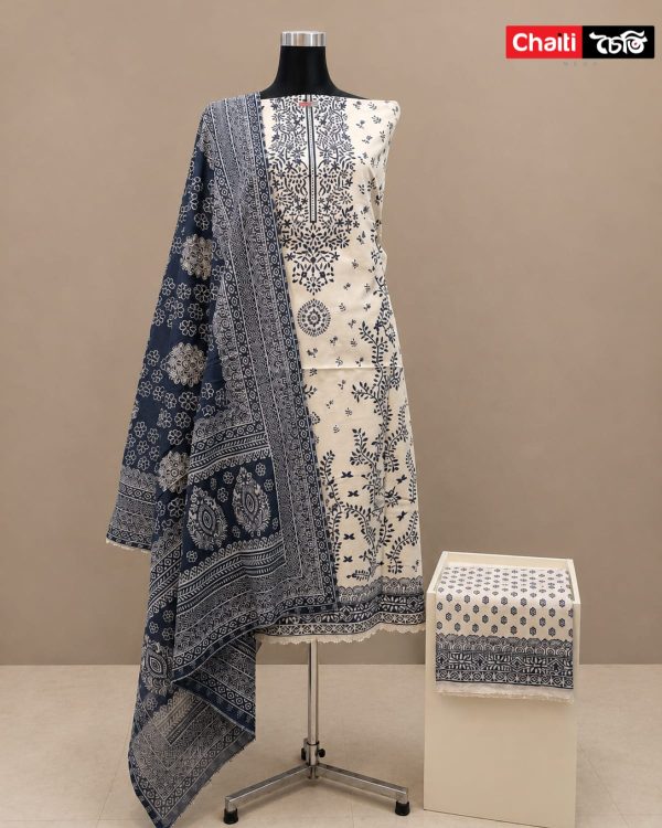Chaiti Premium Cotton Three Piece