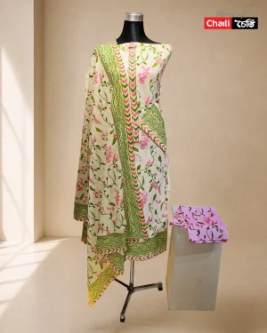Chaiti Pure Cotton Three Piece