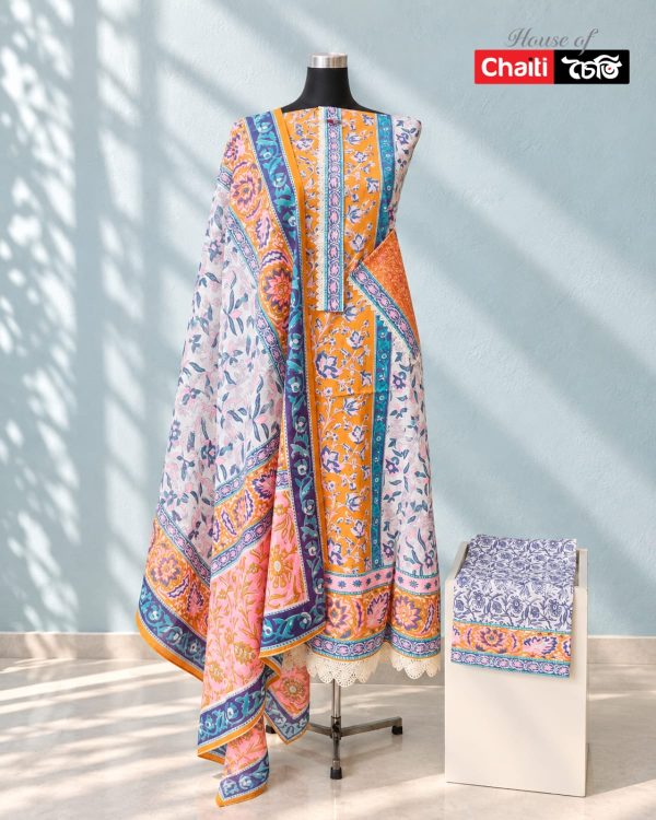 Chaiti Premium Cotton Three Piece