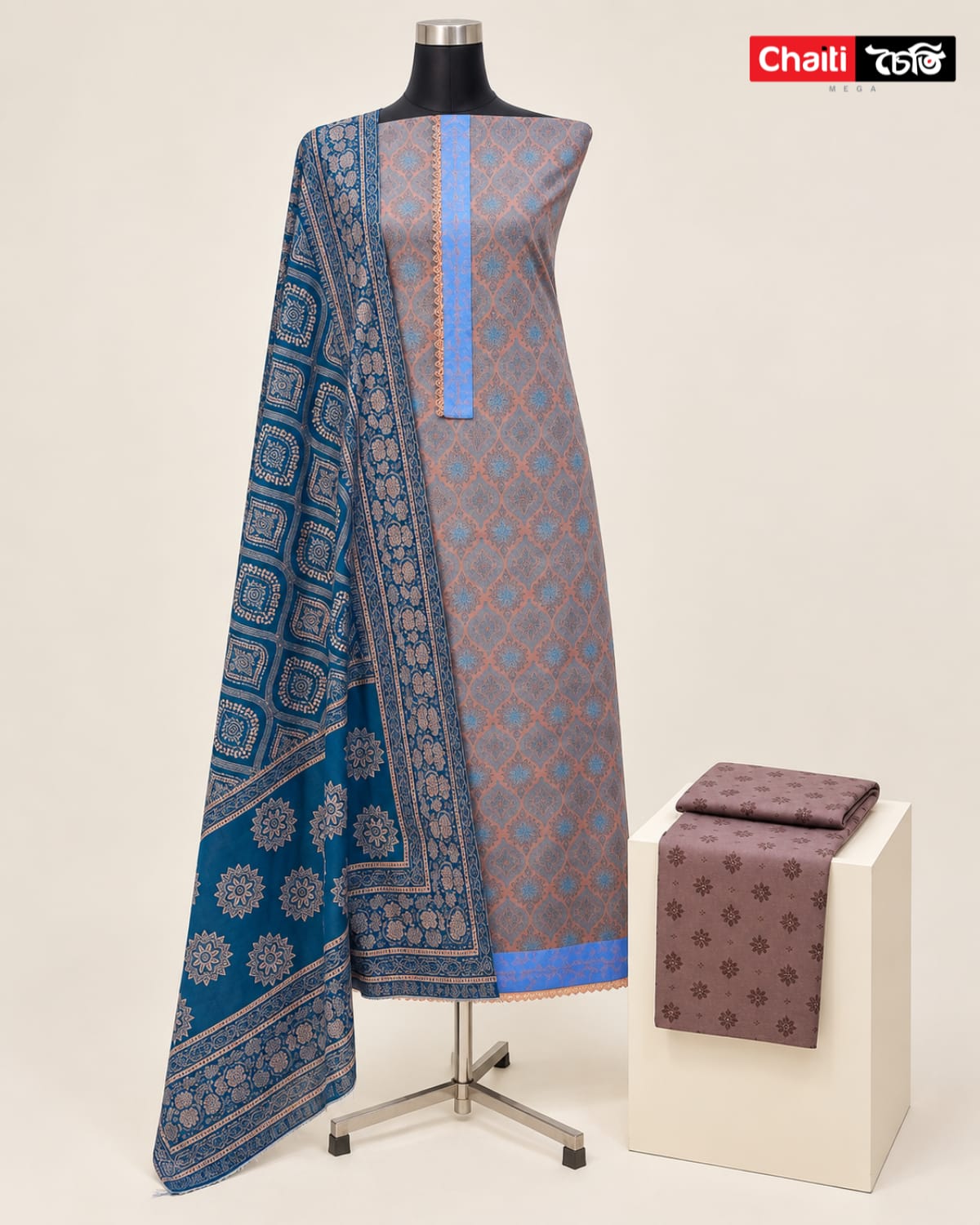 Chaiti Pure Cotton Three Piece