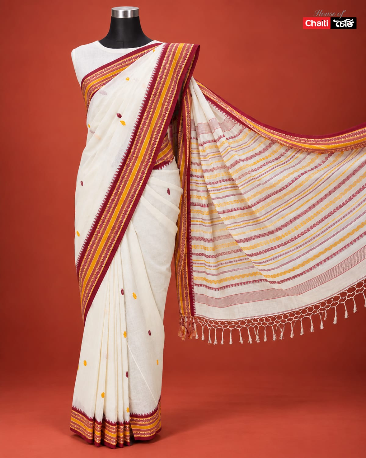 Embroidery Cotton Saree