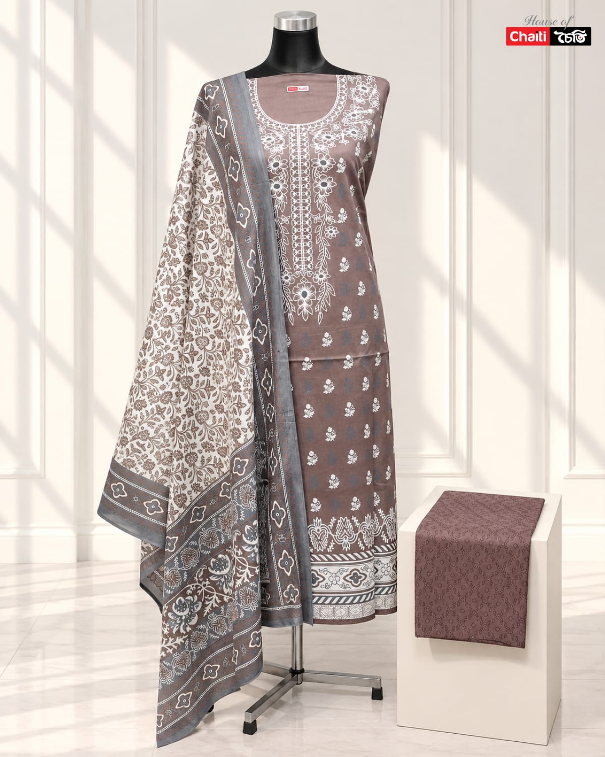 Chaiti Pure Cotton Three Piece