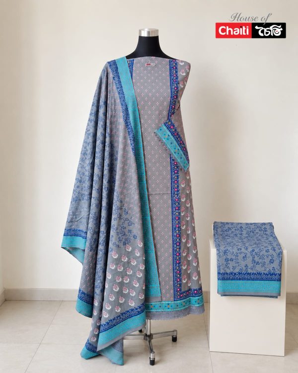 Chaiti Premium Cotton Three Piece