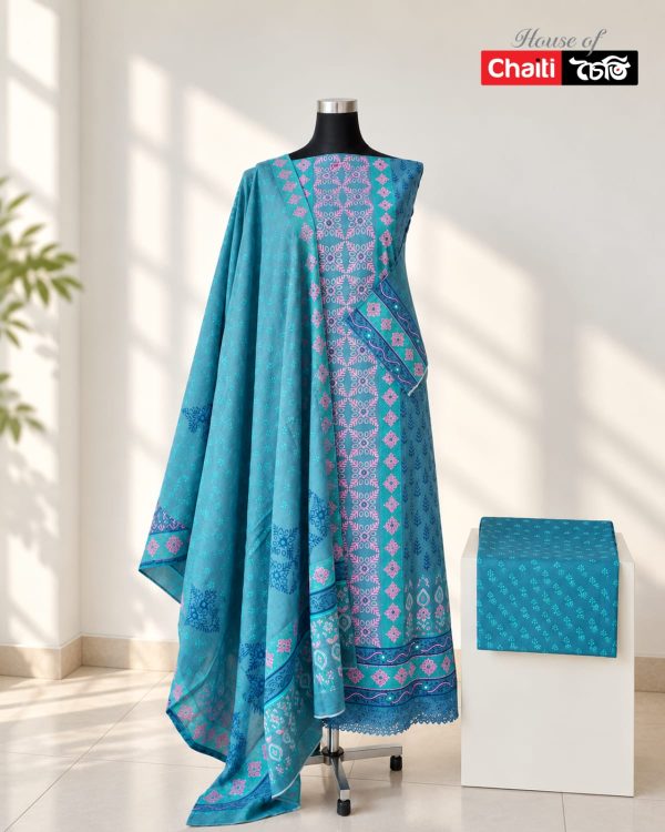 Chaiti Premium Cotton Three Piece