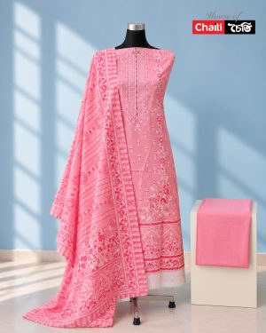 Chaiti Premium Cotton Three Piece
