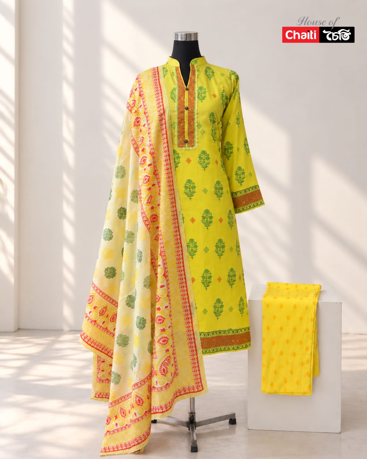 Chaiti Pure Cotton Three Piece