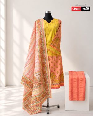 Chaiti Premium Cotton Three Piece