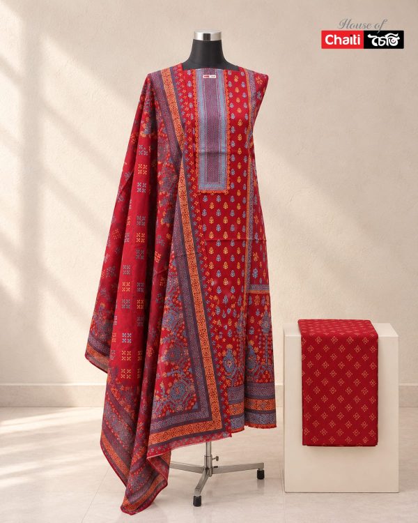 Chaiti Pure Cotton Three Piece