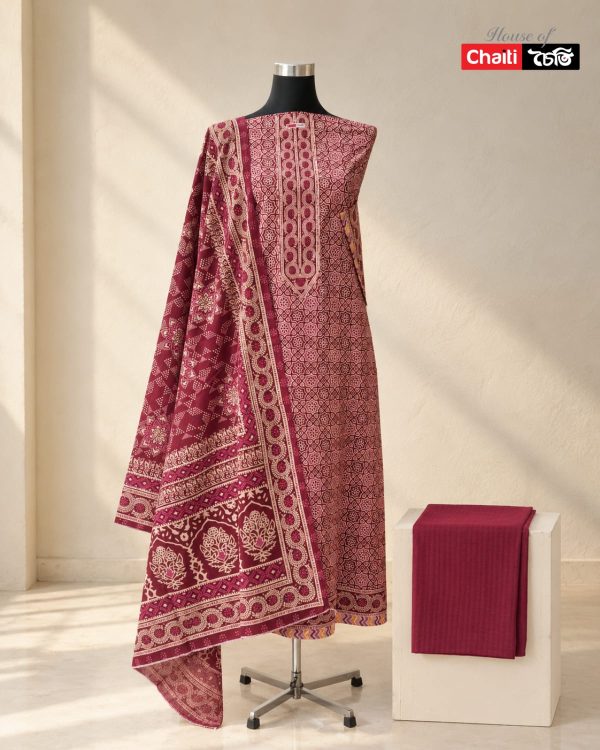 Chaiti Pure Cotton Three Piece