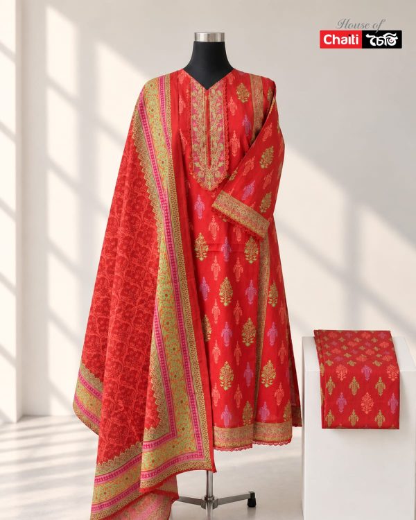 Chaiti Pure Cotton Three Piece