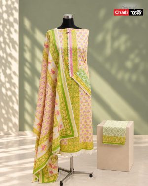 Chaiti Premium Cotton Three Piece