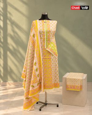 Chaiti Premium Cotton Three Piece