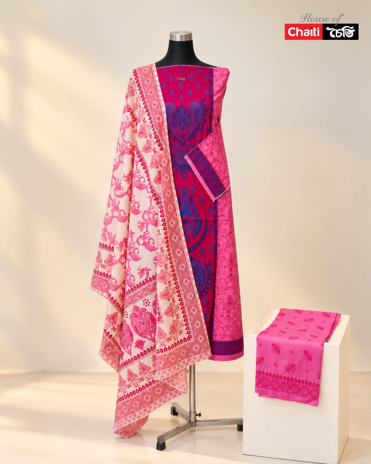 Chaiti Pure Cotton Three Piece