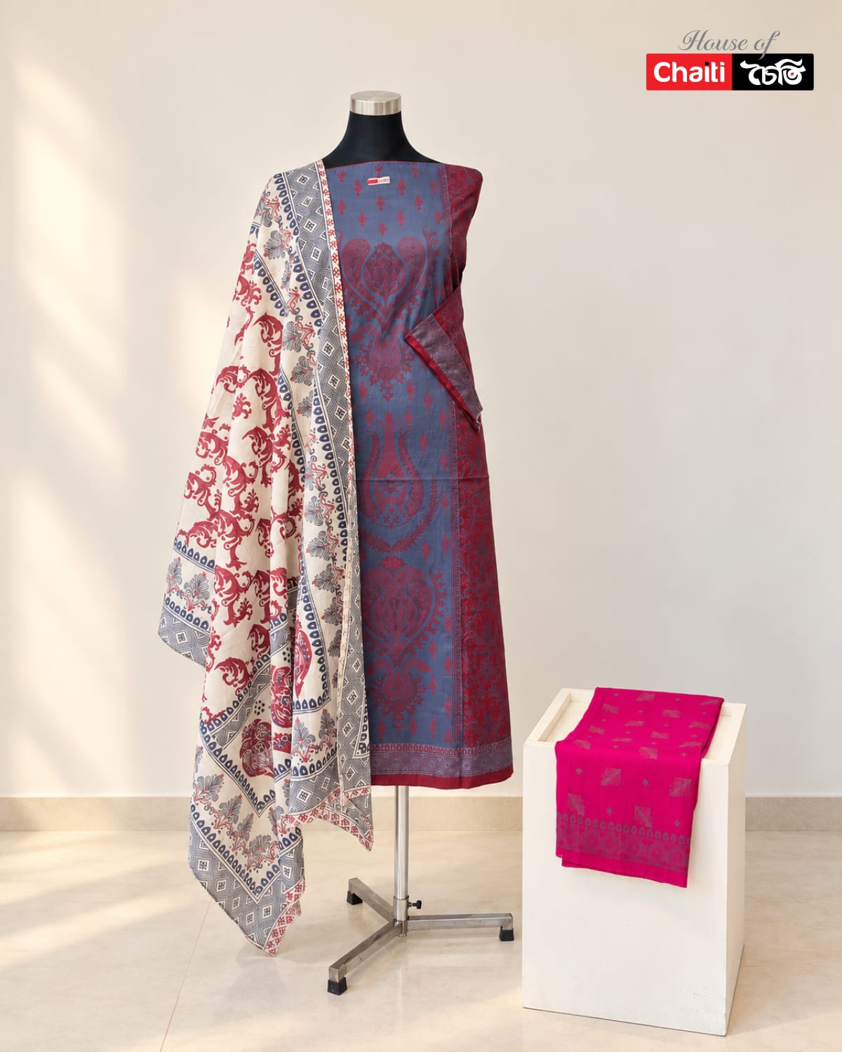 Chaiti Pure Cotton Three Piece