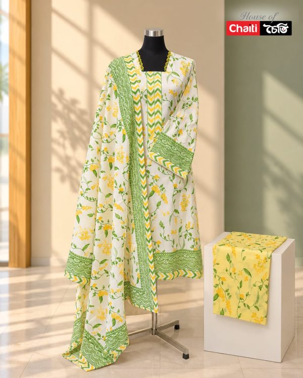 Chaiti Pure Cotton Three Piece