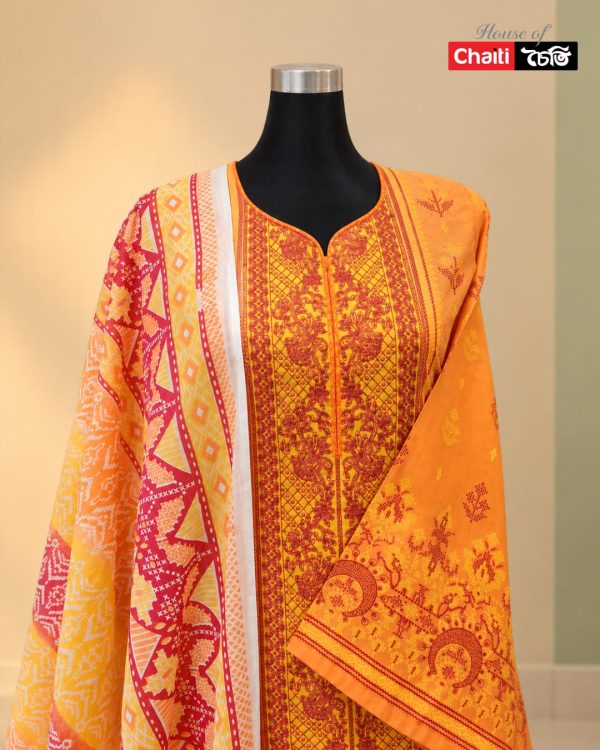 Chaiti Premium Cotton Three Piece