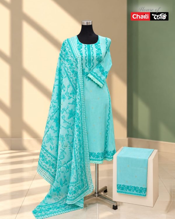 Chaiti Premium Cotton Three Piece
