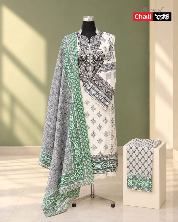 Chaiti Premium Cotton Three Piece