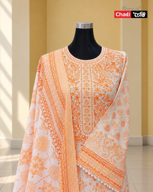 Chaiti Premium Cotton Three Piece