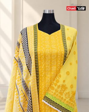 Chaiti Premium Cotton Three Piece