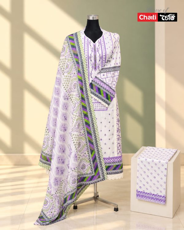 Chaiti Premium Cotton Three Piece