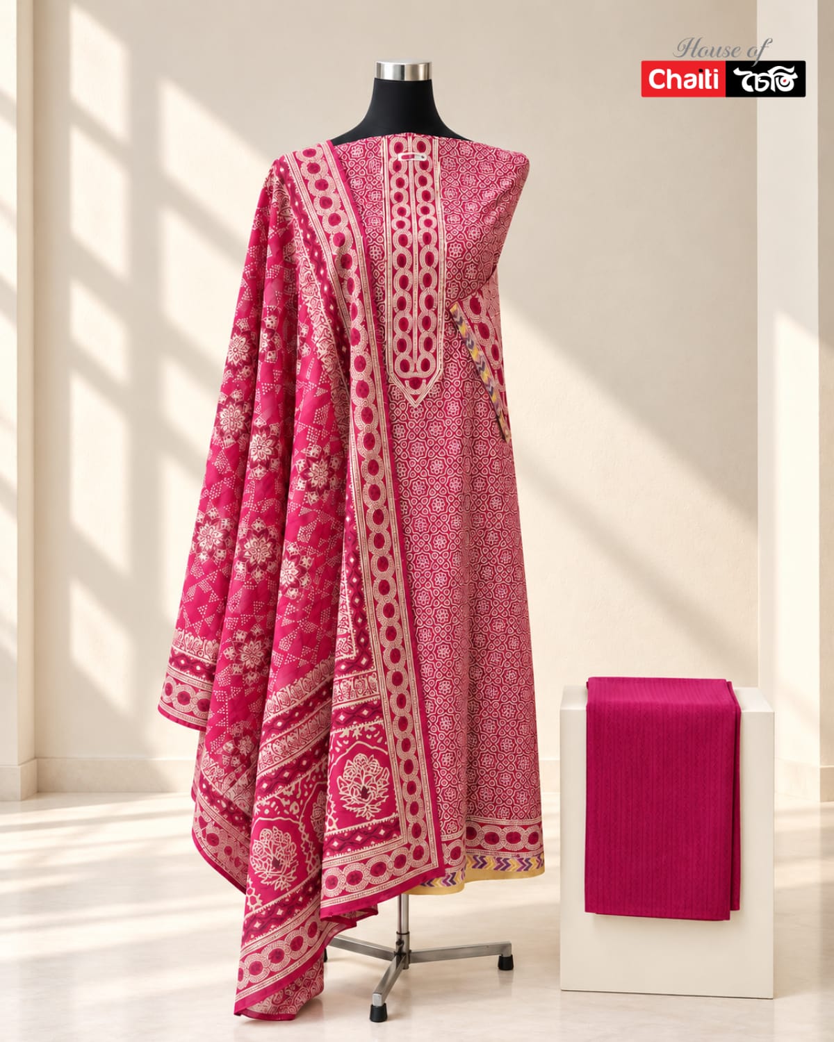 Chaiti Pure Cotton Three Piece